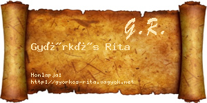 Györkös Rita névjegykártya