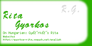 rita gyorkos business card
